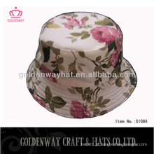Chapéu de impressão floral com chapéus de balde impresso
